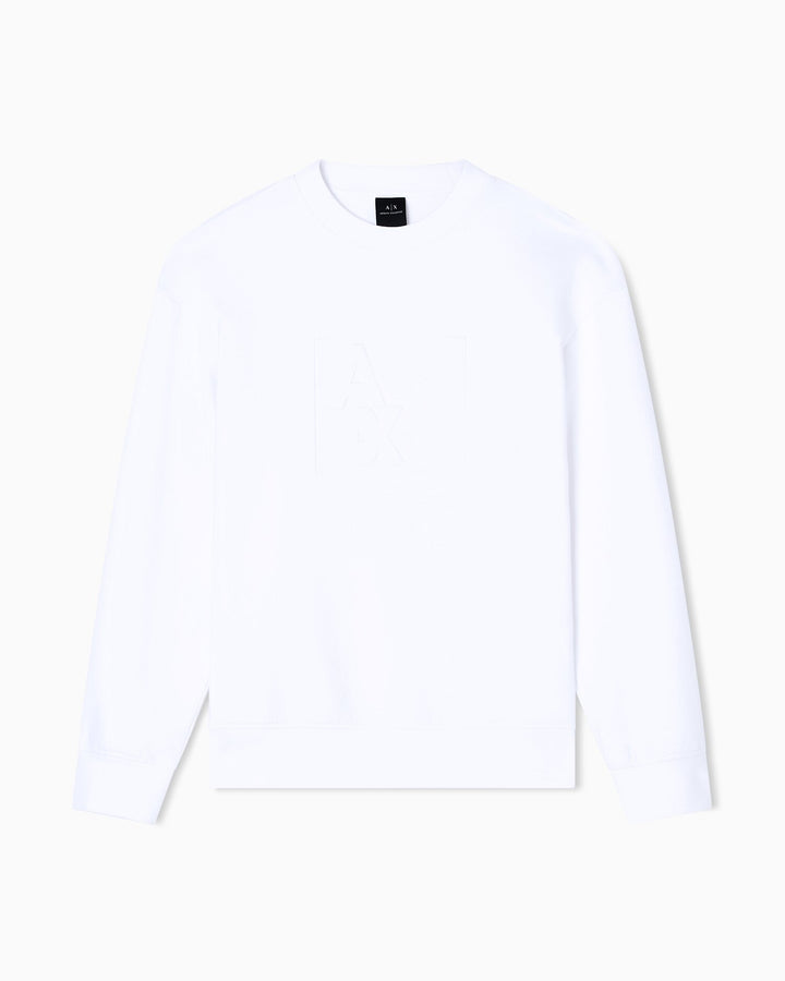 ARMANI EXCHANGE  Felpa Giro Logo Embossed Uomo |  JEK PIT