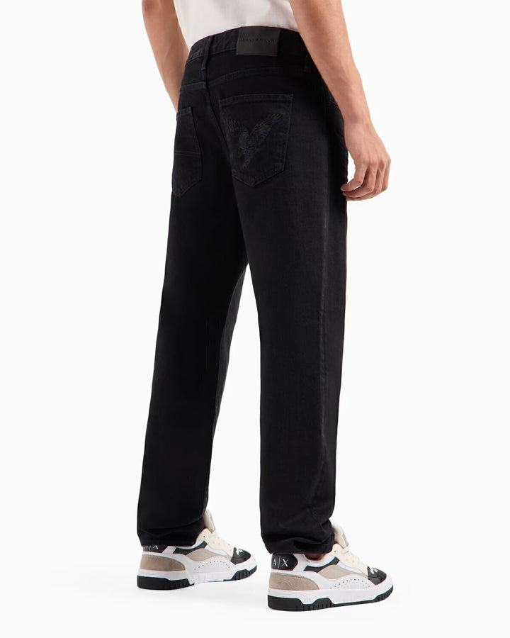 Jeans 5 Pockets Slim Logo Aquila Uomo - JEK PIT