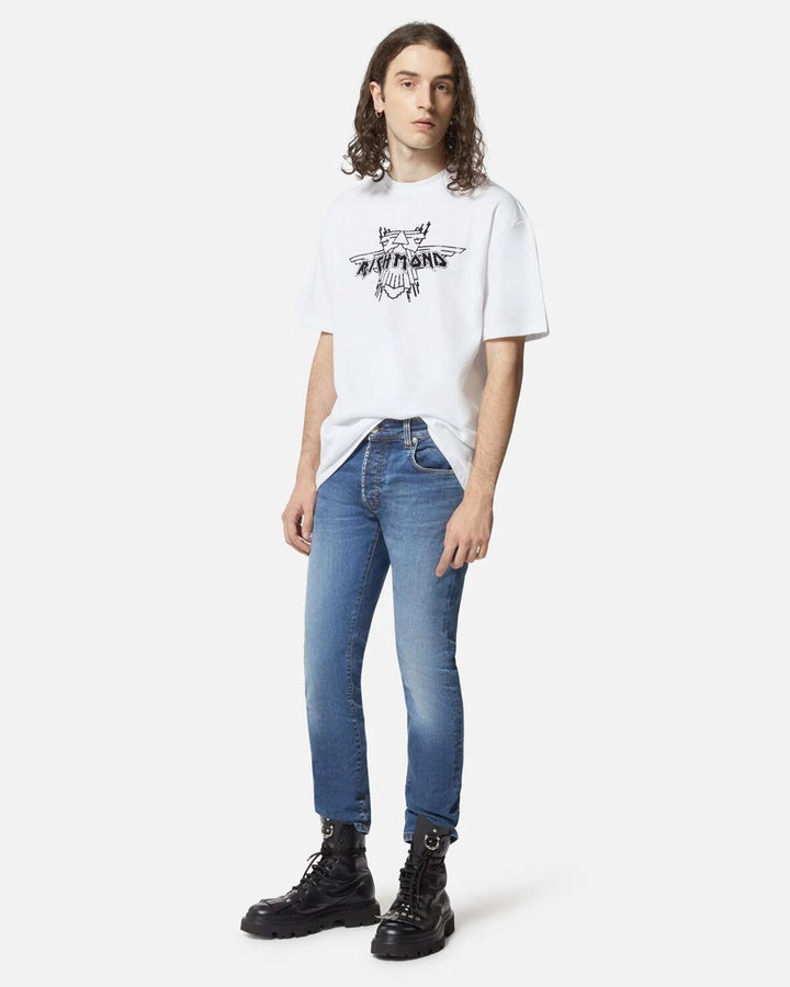 T-Shirt Over Stampa Floccata Uomo - JEK PIT