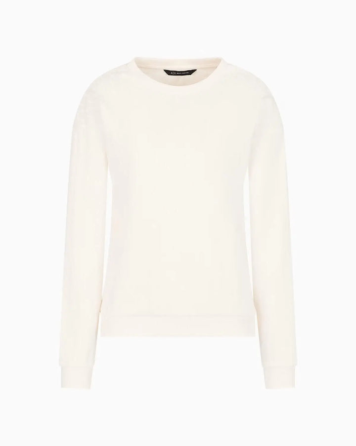 ARMANI EXCHANGE  Felpa Giro Logo Allover Donna |  JEK PIT