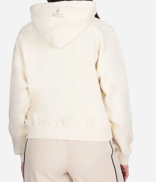 COUNTY OF MILAN - BURLON  Felpa Con Cappuccio Acquila Strass Donna |  JEK PIT