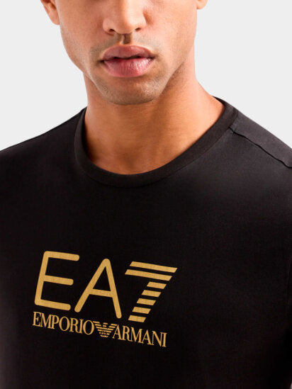 EMPORIO ARMANI EA7  t-Shirt Stampa Logo Dorato Gr Uomo |  JEK PIT
