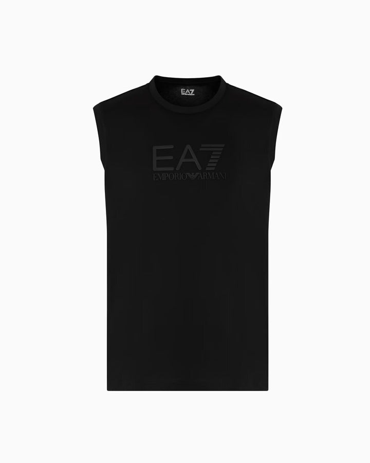 EMPORIO ARMANI EA7  Canotta Train Logo Gommato Su Tinta Uomo |  JEK PIT