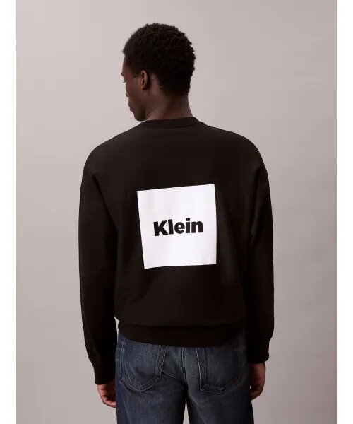 CALVIN KLEIN  Felpa Giro Con Stampa Centrale Uomo |  JEK PIT