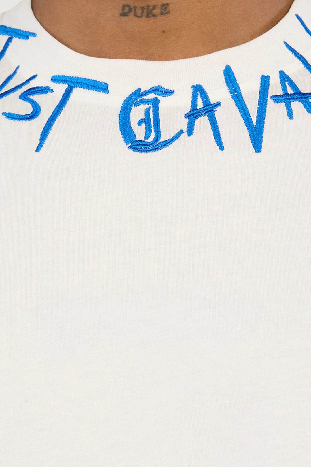 JUST CAVALLI  t-Shirt Con Ricamo Su Collo Uomo |  JEK PIT