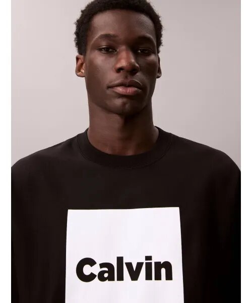 CALVIN KLEIN  Felpa Giro Con Stampa Centrale Uomo |  JEK PIT