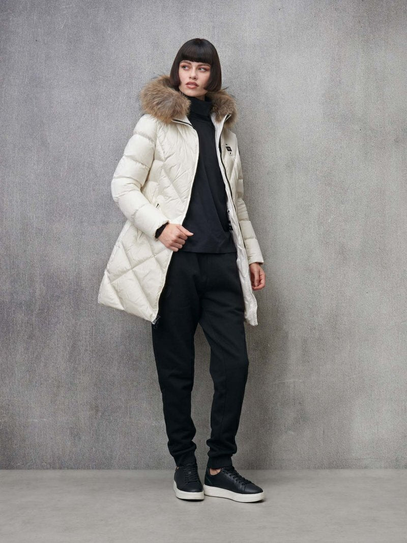 BLAUER  Giubbotto Lungo Con Pelliccia Tri Donna |  JEK PIT