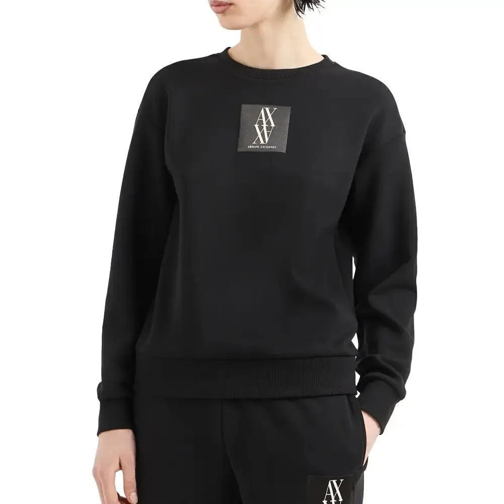 ARMANI EXCHANGE  Felpa Giro Logo Reverse In Riquadro Donna |  JEK PIT