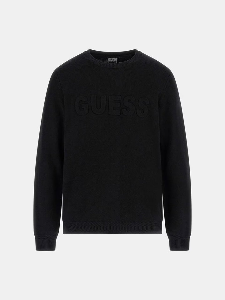 GUESS  Maglione Giro Embossed Logo Uomo |  JEK PIT