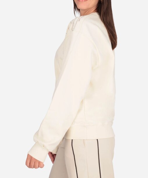 COUNTY OF MILAN - BURLON  Felpa a Giro Logo Aquila Con Strass Donna |  JEK PIT