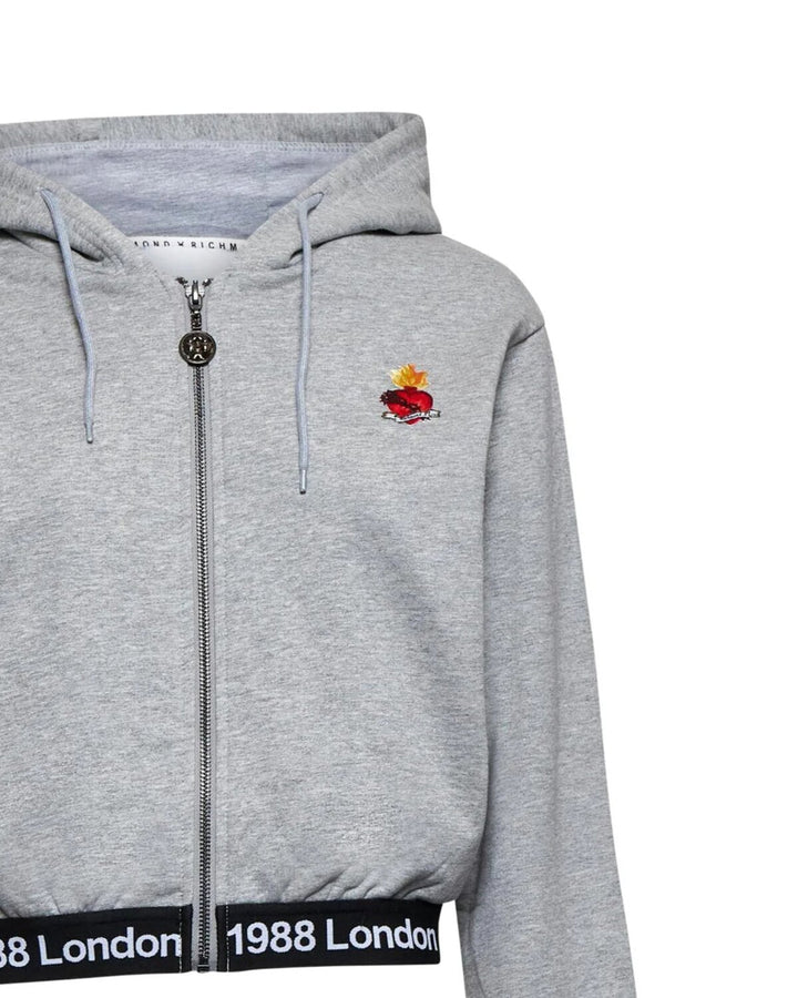 JOHN RICHMOND X  Felpa Con Capp. Logo Fondo Elastico Donna |  JEK PIT