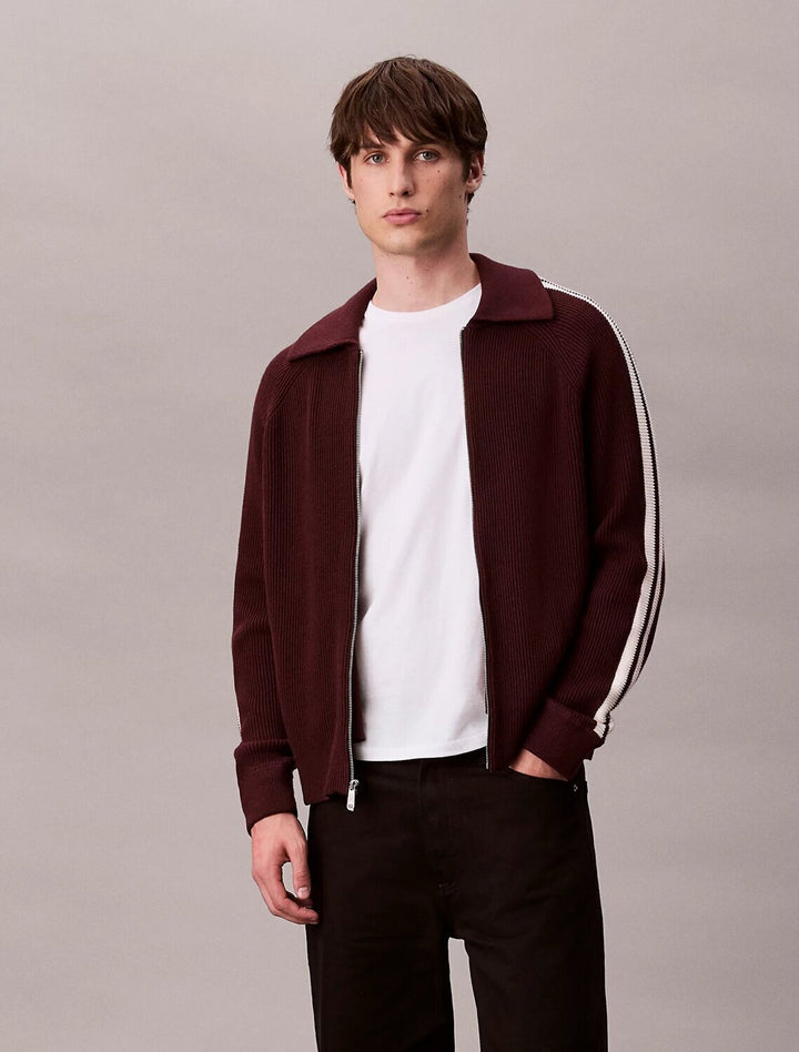 CALVIN KLEIN  Giacca In Maglia Collo Camicia Uomo |  JEK PIT