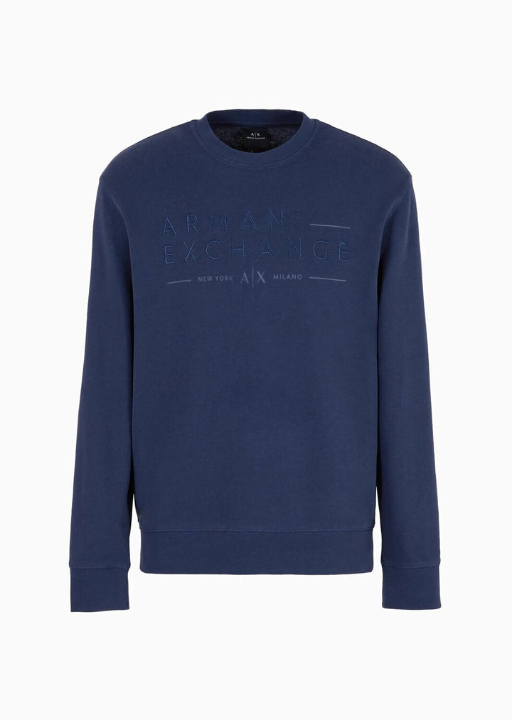 ARMANI EXCHANGE  Felpa a Giro Logo Cucito Gr Uomo |  JEK PIT