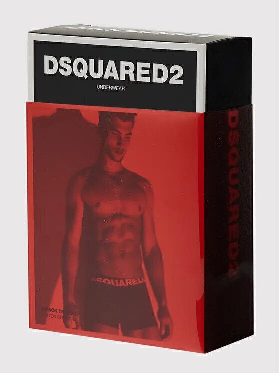 DSQUARED2 Boxer 2 Pack Logo Front Uomo - JEK PIT