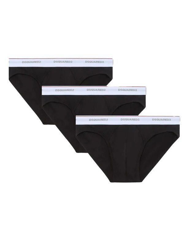 DSQUARED2 Slip 3 - Pack Brief Logo Su Elastico Uomo - JEK PIT