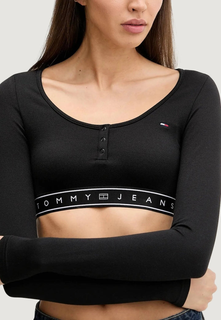 TOMMY JEANS  Maglia Con Logo Su Elastico Donna |  JEK PIT