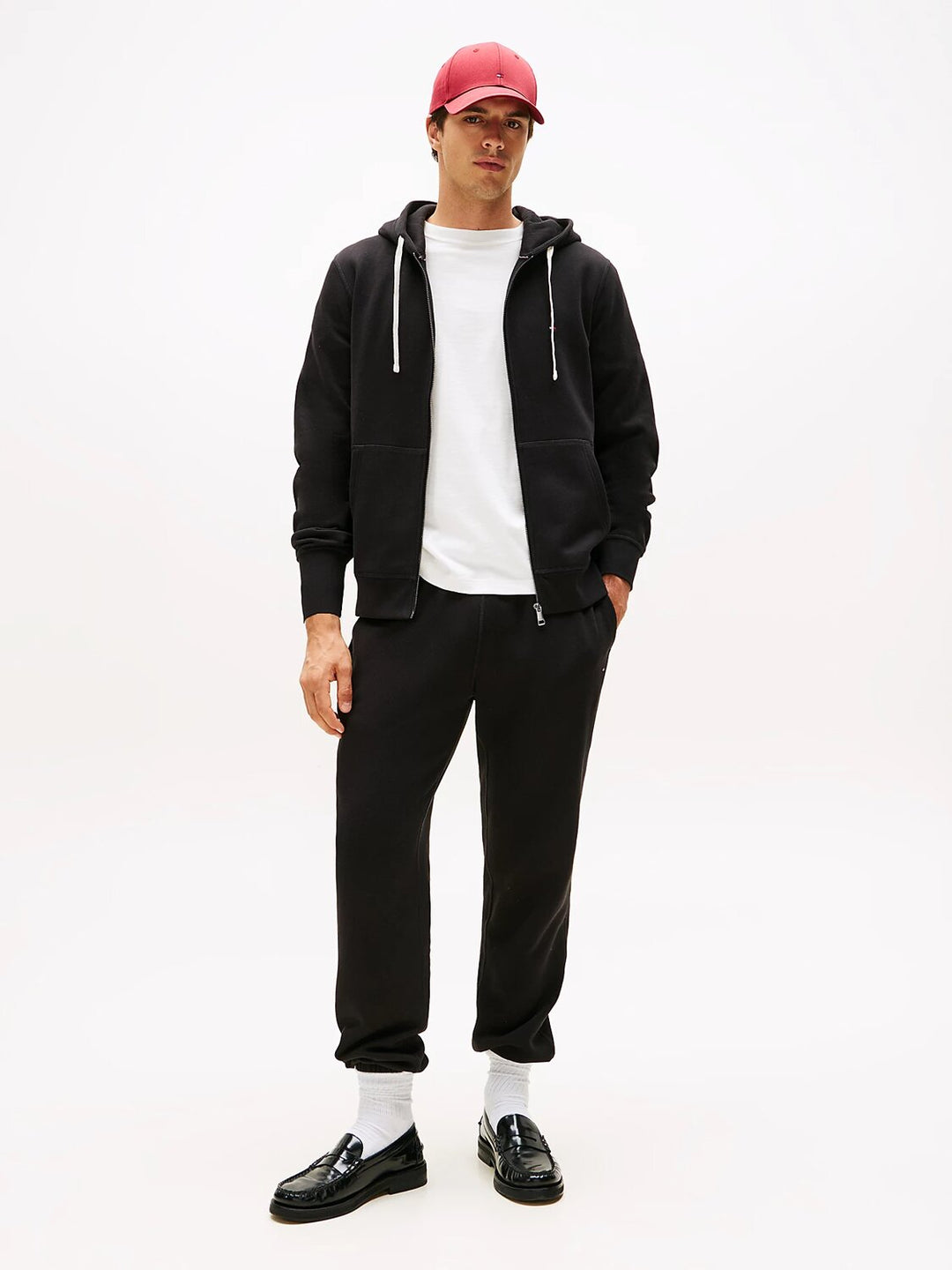 TOMMY HILFIGER  Felpa Basic Con Zip e Cappuccio Uomo |  JEK PIT