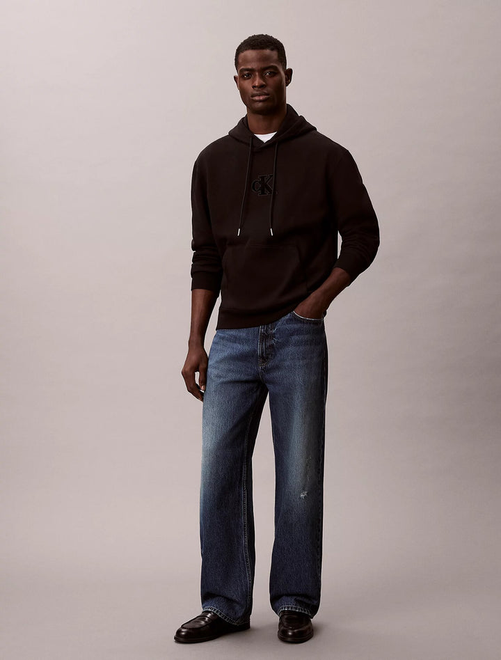 CALVIN KLEIN  Felpa Con Applicazione Floccata Centrale Uomo |  JEK PIT