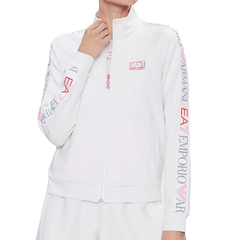 EMPORIO ARMANI EA7  Felpa Ace Fullzip Logo Gomma Donna |  JEK PIT