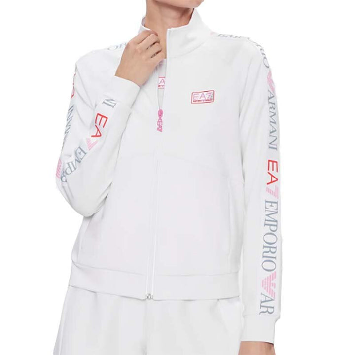 EMPORIO ARMANI EA7  Felpa Ace Fullzip Logo Gomma Donna |  JEK PIT