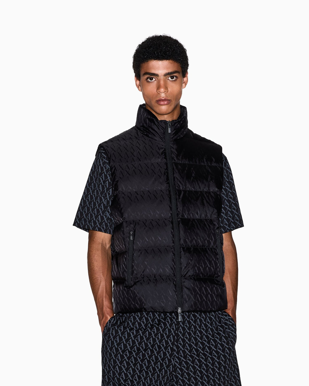 ARMANI EXCHANGE  Smanicato Monogram Su Tinta Uomo |  JEK PIT