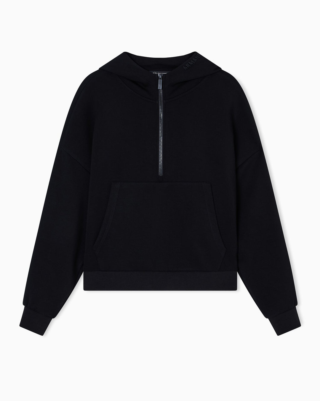 ARMANI EXCHANGE  Felpa Mezza Zip Logo Ricamato Su Capp. Donna |  JEK PIT