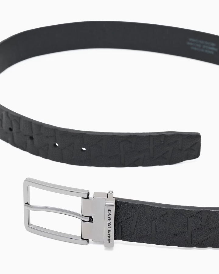 ARMANI EXCHANGE  Cintura Pelle Pitonata Logo Allover Uomo |  JEK PIT