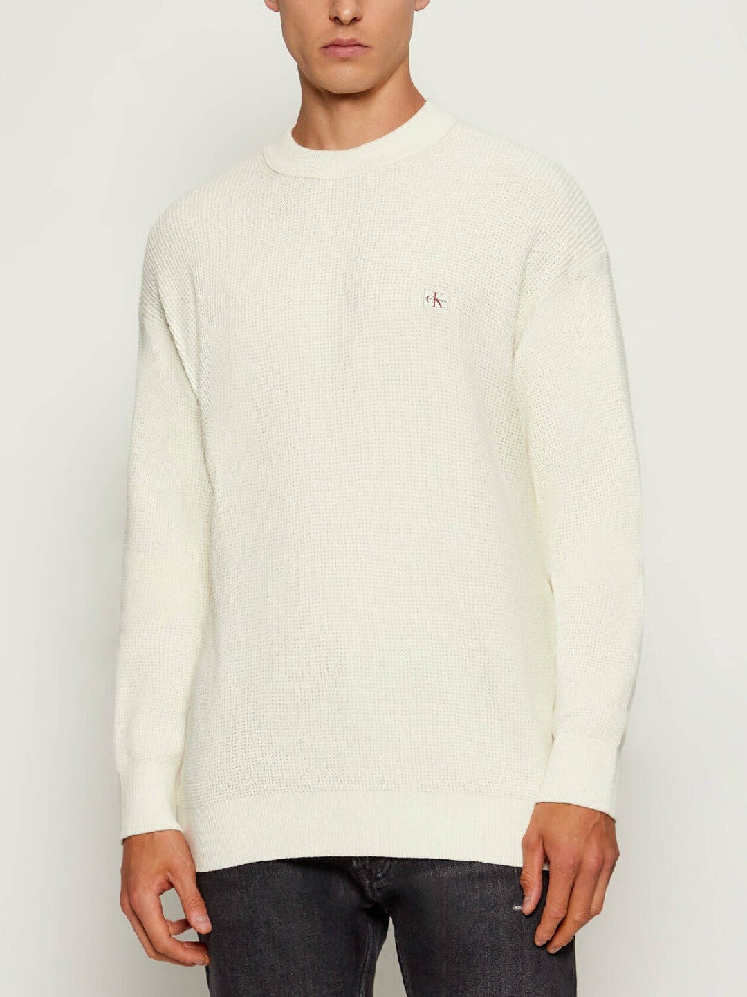 CALVIN KLEIN  Maglione Girocollo Nido D`ape Uomo |  JEK PIT