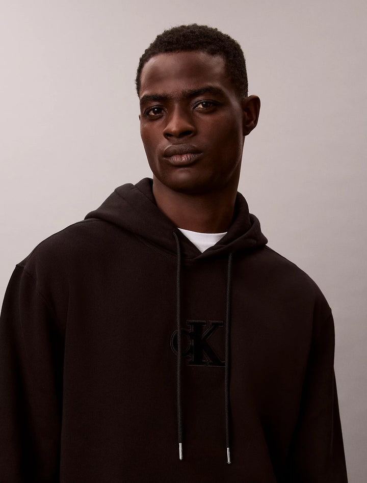CALVIN KLEIN  Felpa Con Applicazione Floccata Centrale Uomo |  JEK PIT
