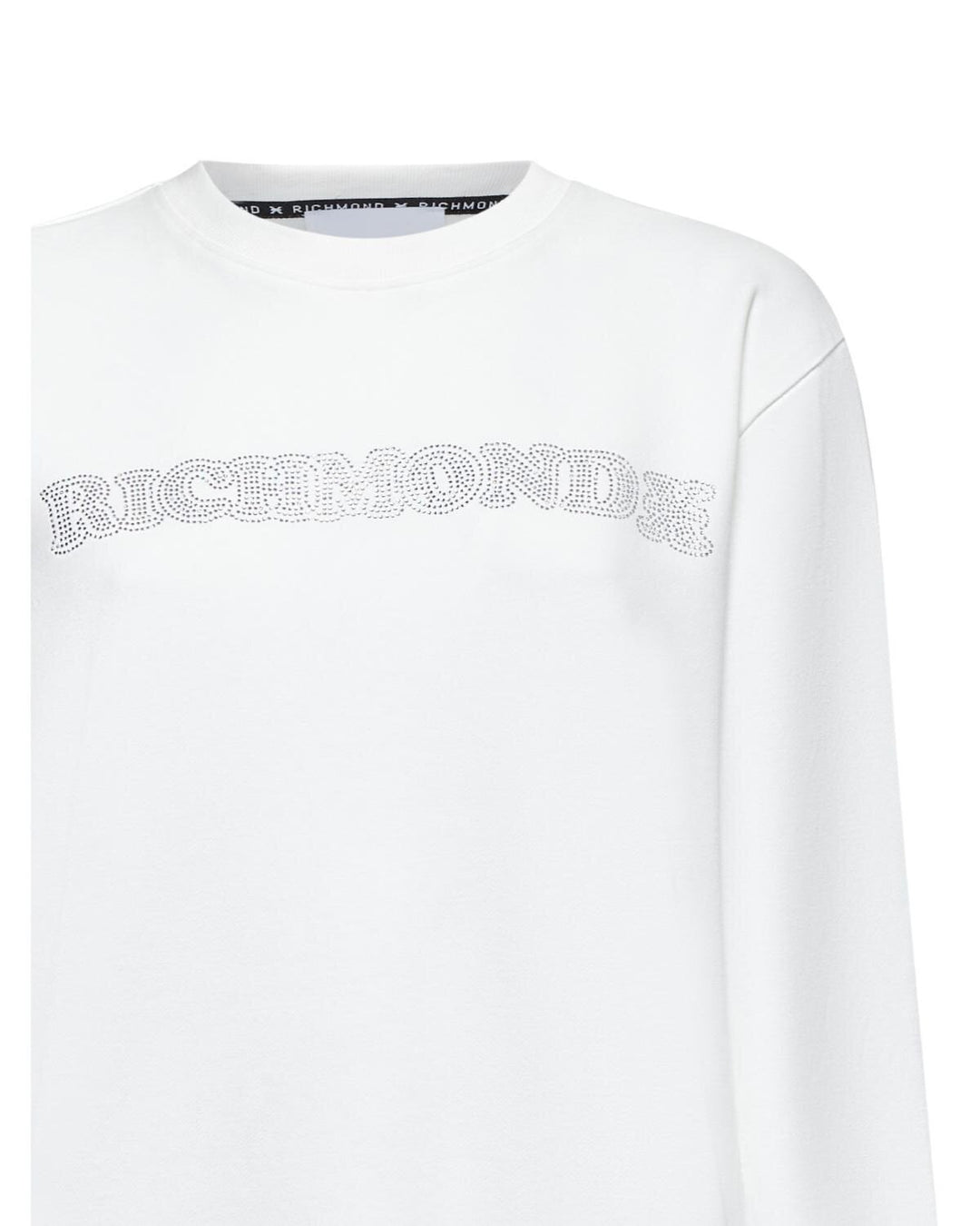 JOHN RICHMOND X  Felpa Giro Logo Con Strass Grande Donna |  JEK PIT