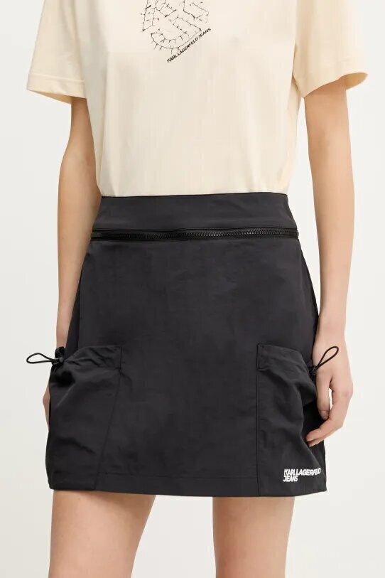 KARL LAGERFELD  Gonna Klj Mini Cargo Cintura e Zip Donna |  JEK PIT