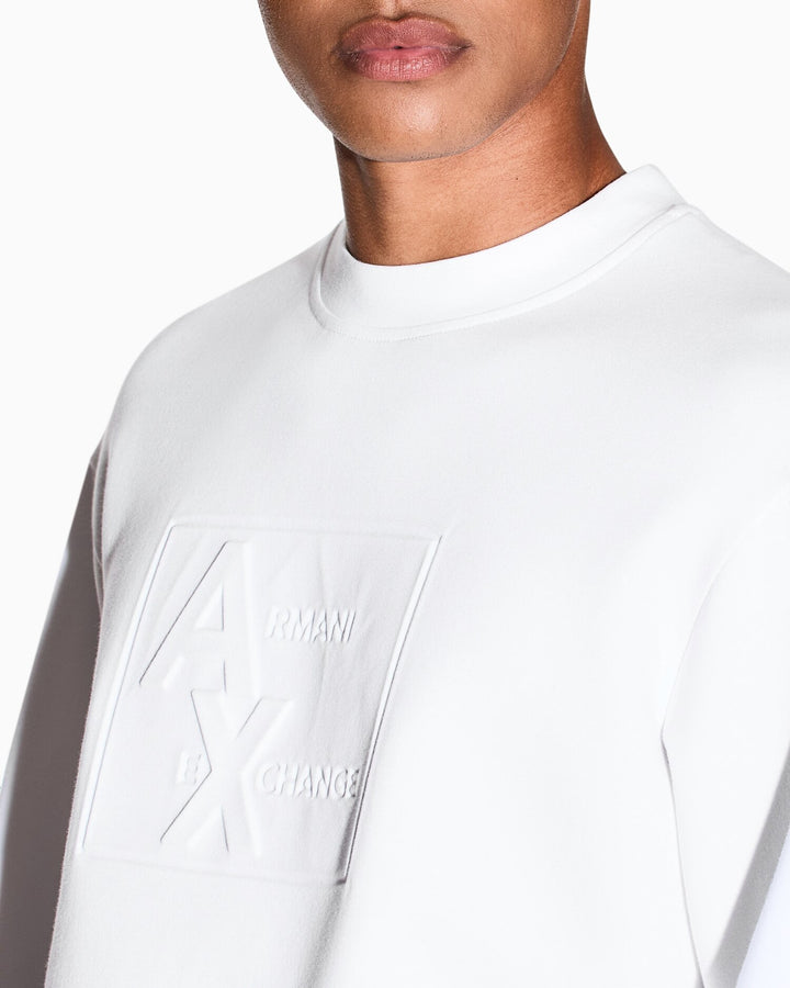 ARMANI EXCHANGE  Felpa Giro Logo Embossed Uomo |  JEK PIT