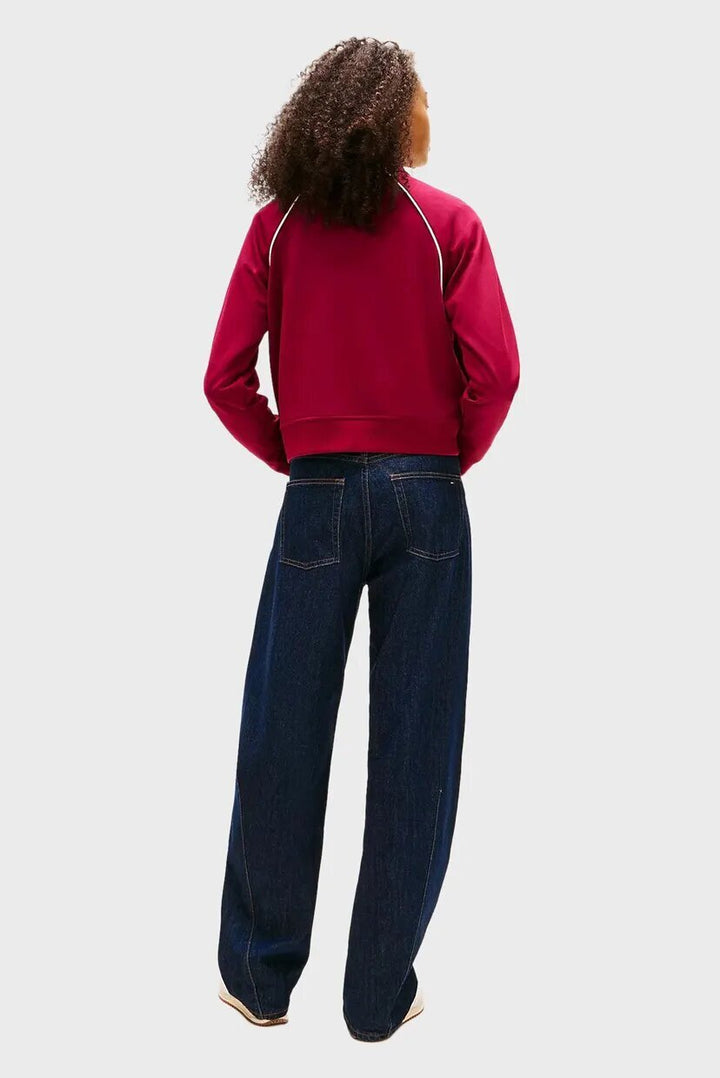 TOMMY JEANS  Felpa Con Zip e Logo Bandiera Donna |  JEK PIT