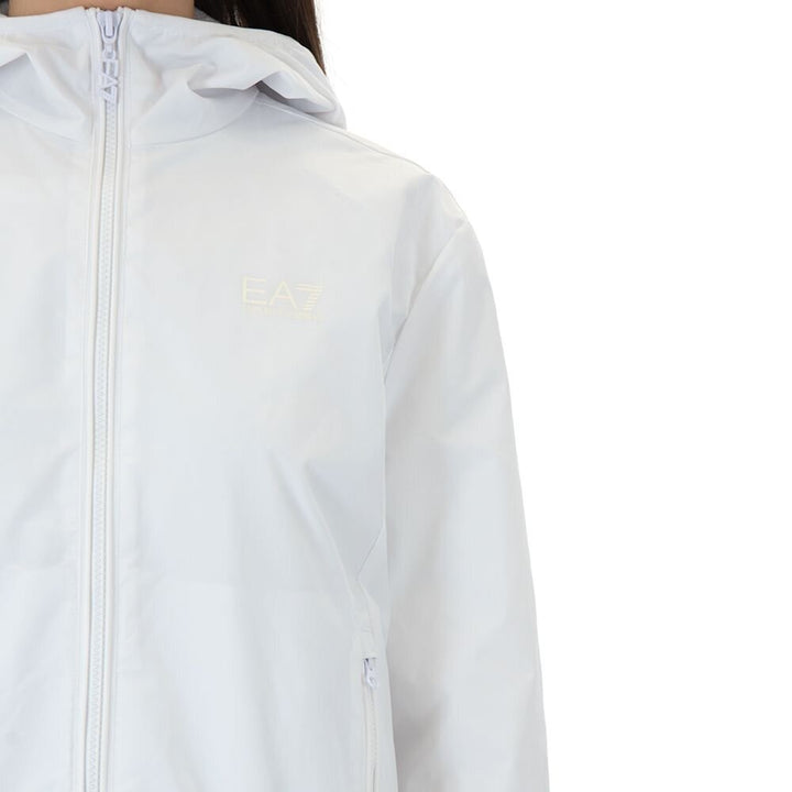 EMPORIO ARMANI EA7  Giacca Con Cappuccio Logo Big Retro Donna |  JEK PIT