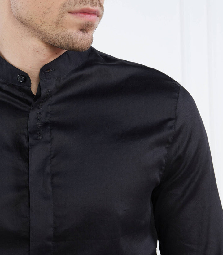 ARMANI EXCHANGE  Camicia Con Collo Coreano Ricamo Uomo |  JEK PIT