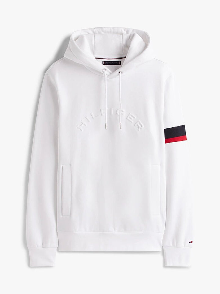 TOMMY HILFIGER  Felpa Con Cappuccio Logo Embossed Uomo |  JEK PIT