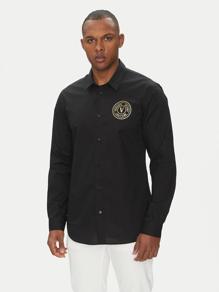 VERSACE JEANS  Camicia v-Emblem Rubber Logo Cerchio Uomo |  JEK PIT