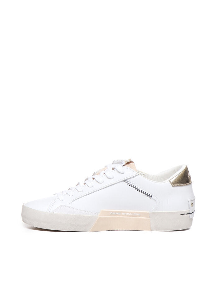 CRIME LONDON  Sneakers Bassa Distressed Gold Donna |  JEK PIT
