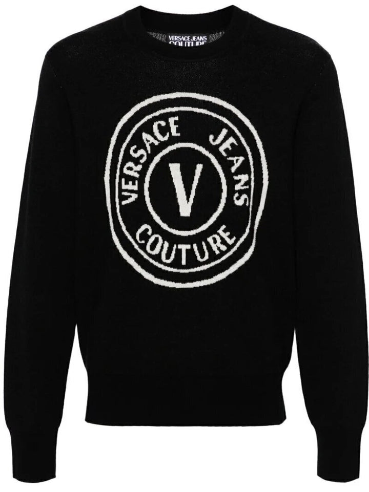 VERSACE JEANS  Maglione v-Emblem Logo Cerchio Gr Uomo |  JEK PIT
