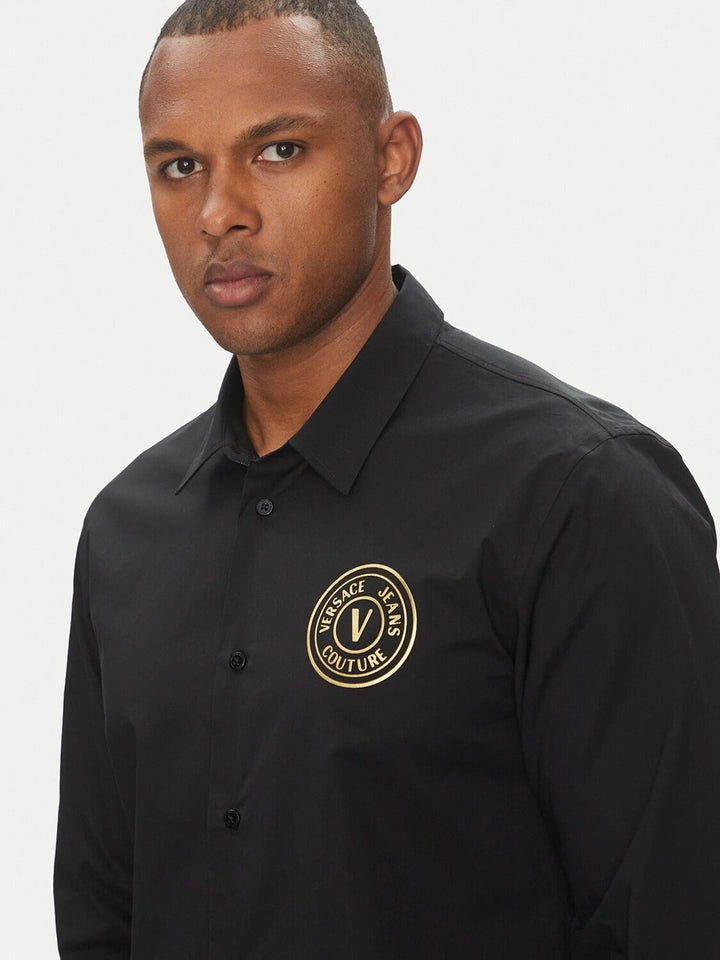 VERSACE JEANS  Camicia v-Emblem Rubber Logo Cerchio Uomo |  JEK PIT