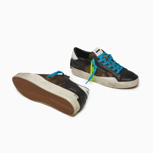 CRIME LONDON  Sneakers Con Patch Fantasia Militare Uomo |  JEK PIT