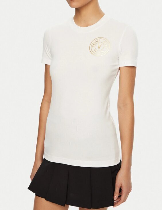 VERSACE JEANS  t-Shirt Thickfoil Logo Giro Dorato Donna |  JEK PIT