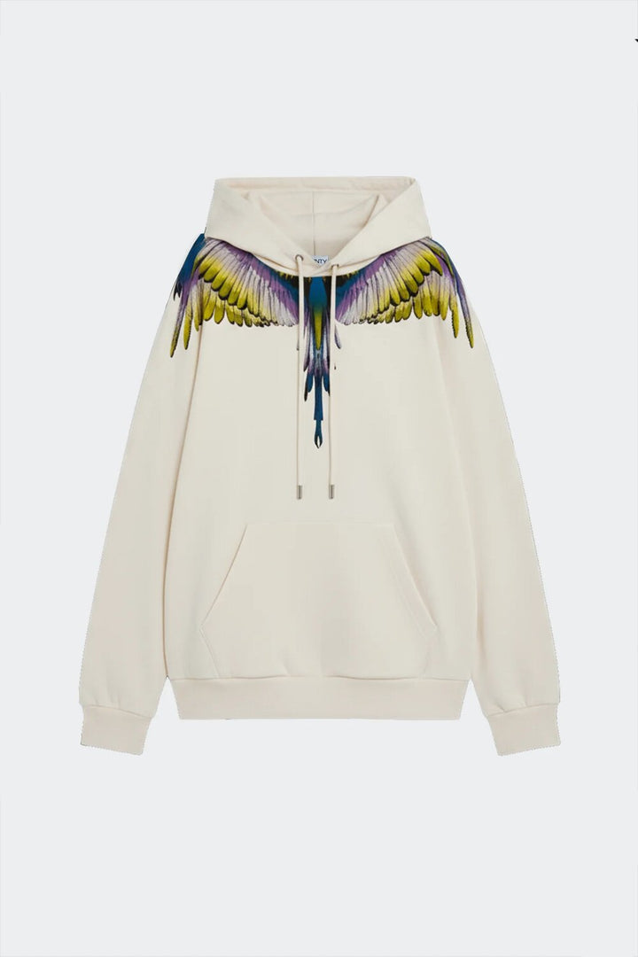 COUNTY OF MILAN - BURLON  Felpa Cappuccio Logo Aquila Blue Wings Uomo |  JEK PIT