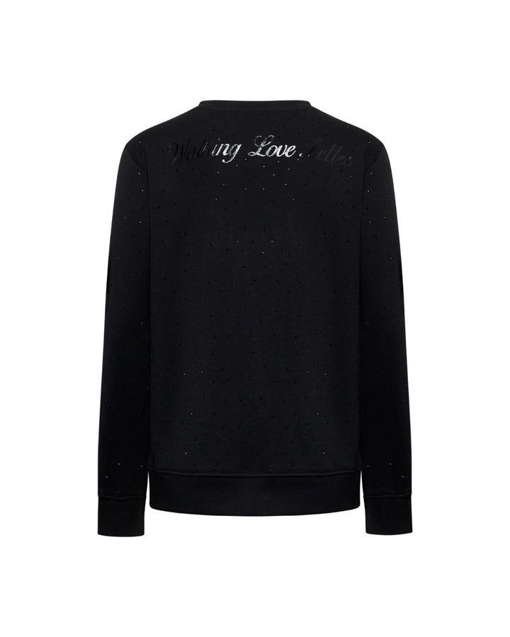 JOHN RICHMOND X  Felpa a Giro Con Strass Allover Donna |  JEK PIT