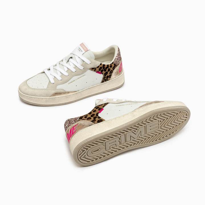 CRIME LONDON  Sneakers Leop. Logo Retro Grande Donna |  JEK PIT