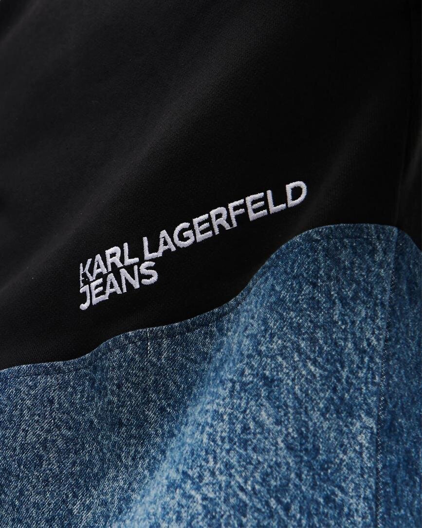 KARL LAGERFELD  Felpa Relaxed Denim Riporto Jeans Uomo |  JEK PIT