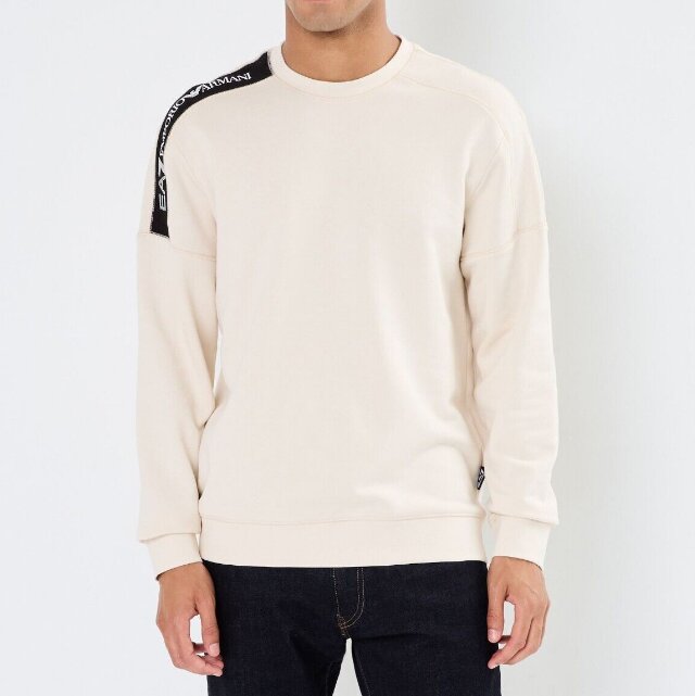 EMPORIO ARMANI EA7  Felpa Giro Logo Spalla Uomo |  JEK PIT