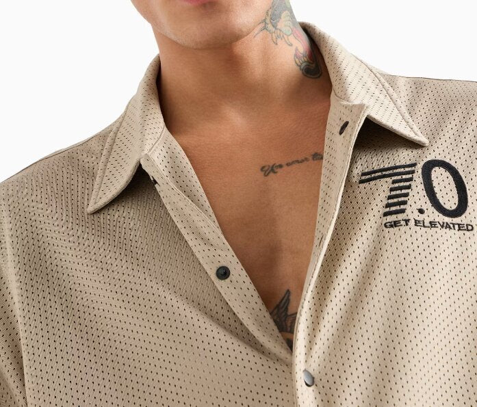 EMPORIO ARMANI EA7  Camicia Manica C. Train 7.0 Traforata Uomo |  JEK PIT