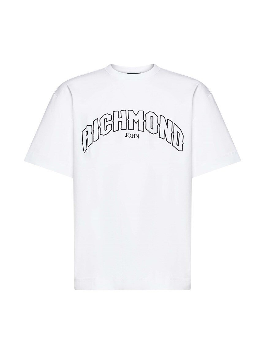 JOHN RICHMOND  t-Shirt Con Logo Centrale Ricamato Uomo |  JEK PIT