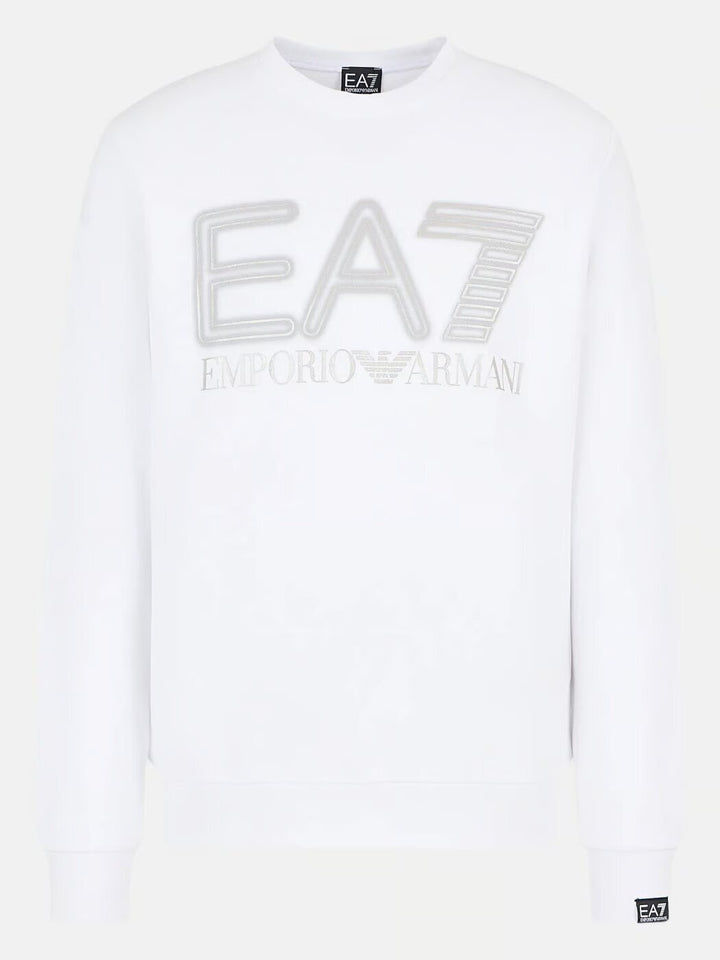 EMPORIO ARMANI EA7  Felpa Giro Big Logo Spray Uomo |  JEK PIT